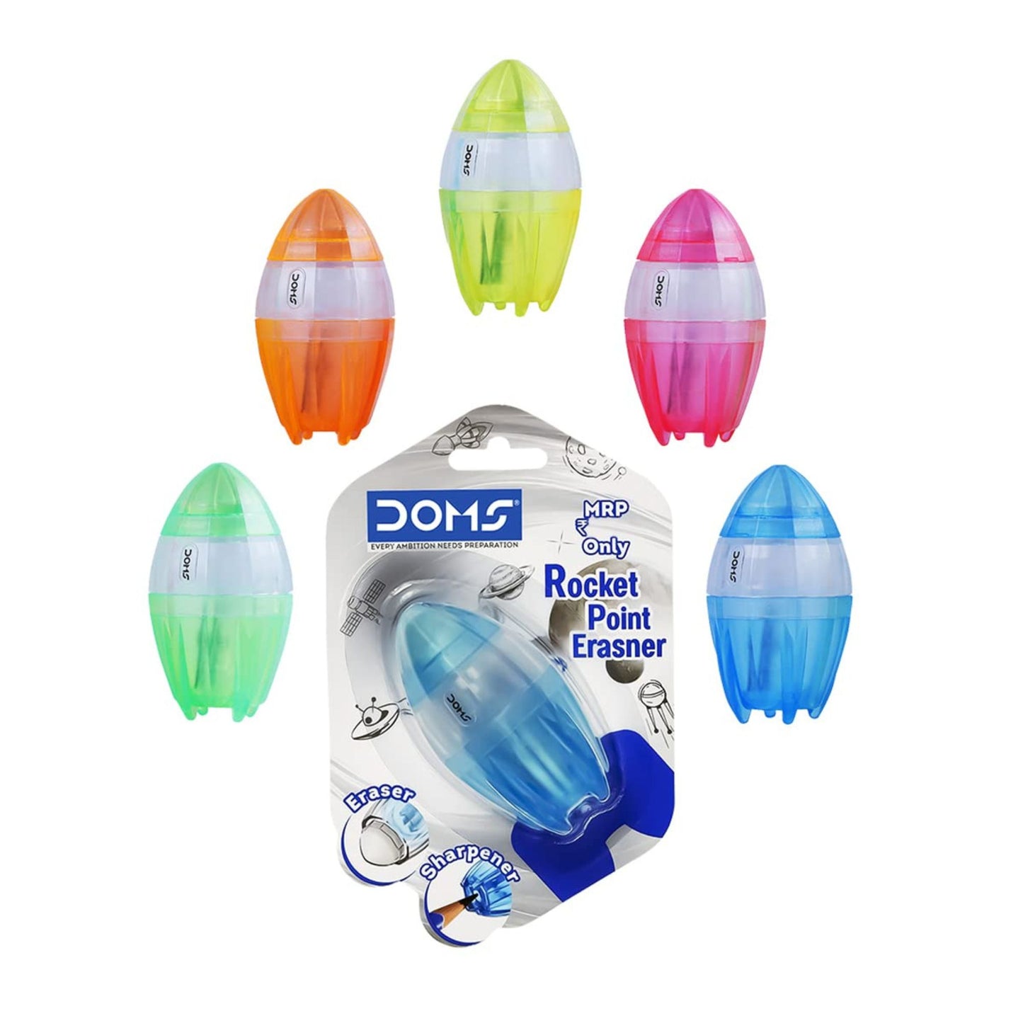 Dom's rocket point eraser (Pack of 2)