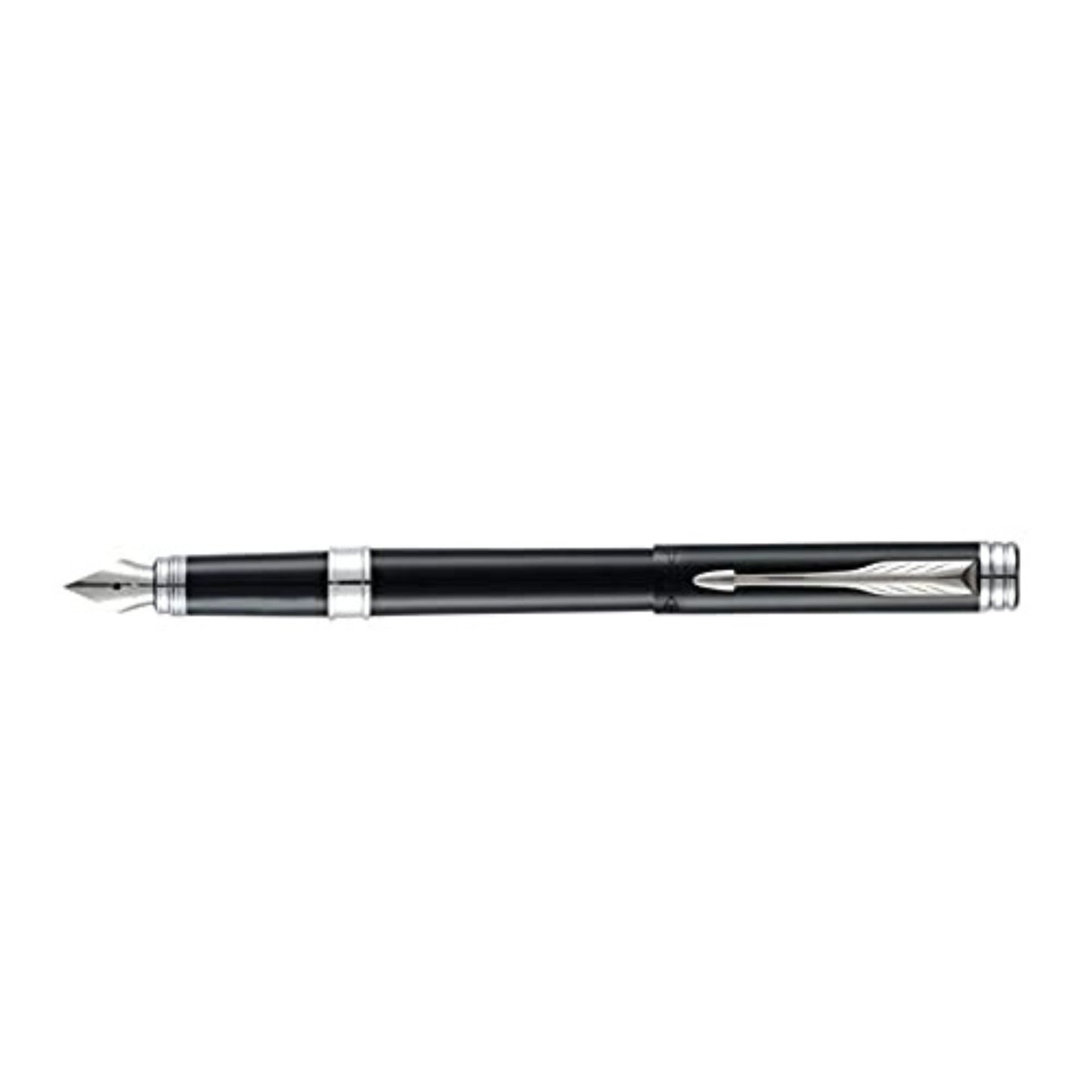 Parker Folio Standard Fountain pen chrome trim, Black Body with Refil