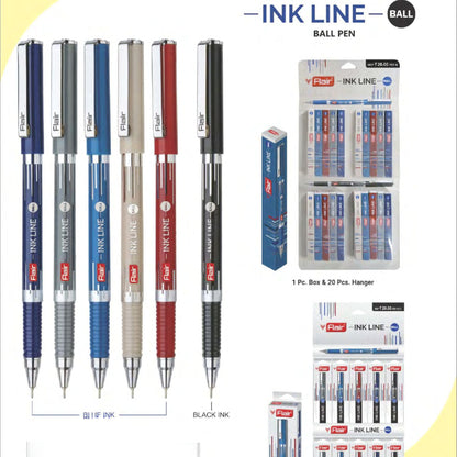 Flair Ink line Ball Point Pen ( Pack of 5)