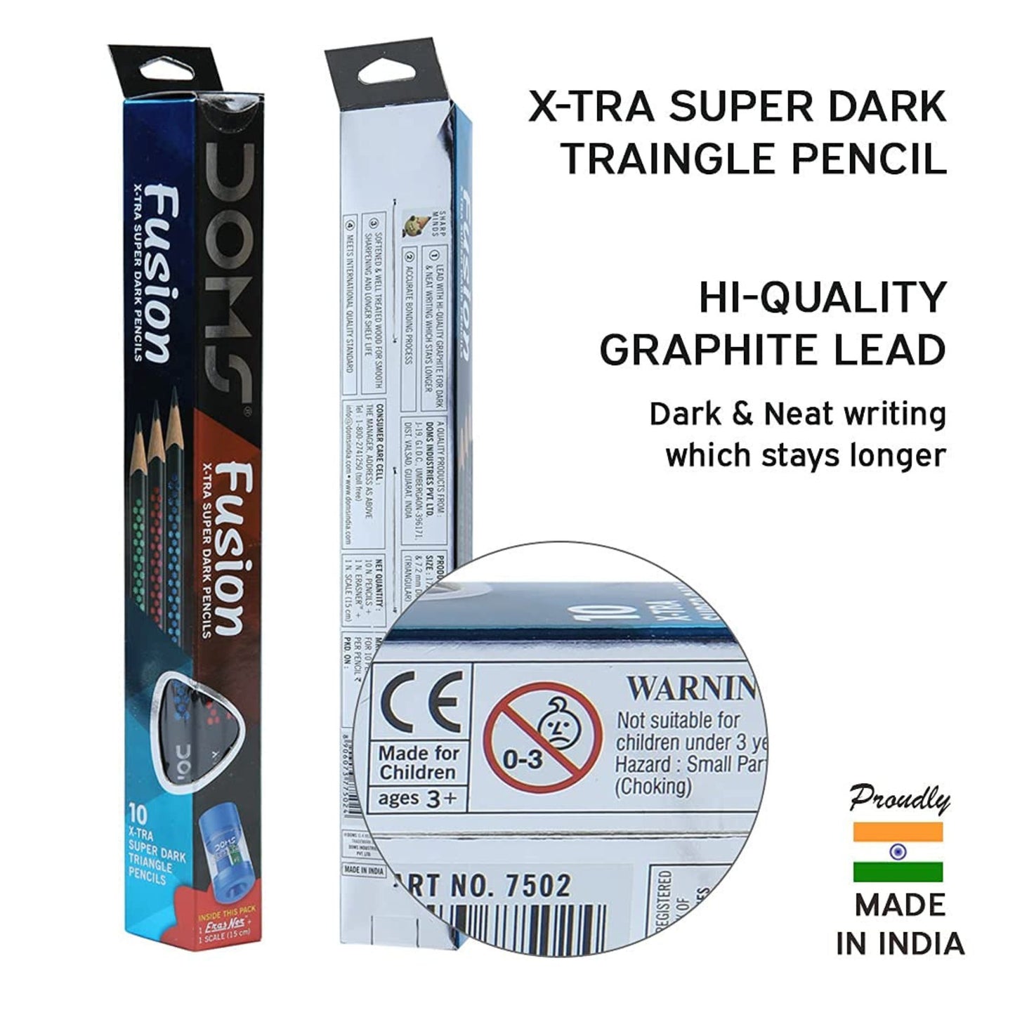 Dom's Fusion Xtra Dark pencil ( Pack of 20)