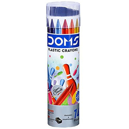 Doms 14 shades Erasable Plastic crayon