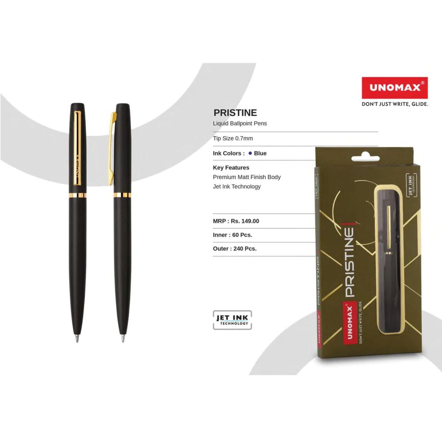 Unomax Pristine Liquid Ball Point Pen