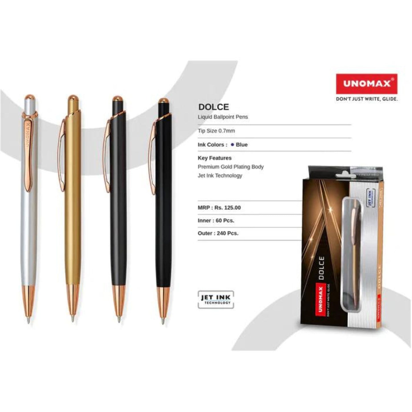 Unomax Dolce Liquid Ball Point pens