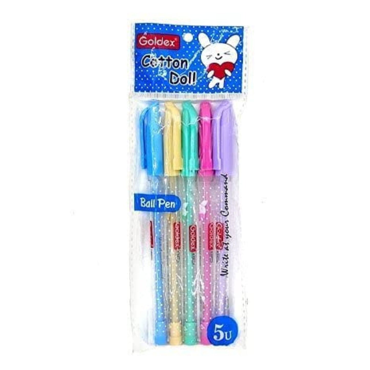 Goldex- Cotton Doll Ball Point Pen ( Pack of 10)