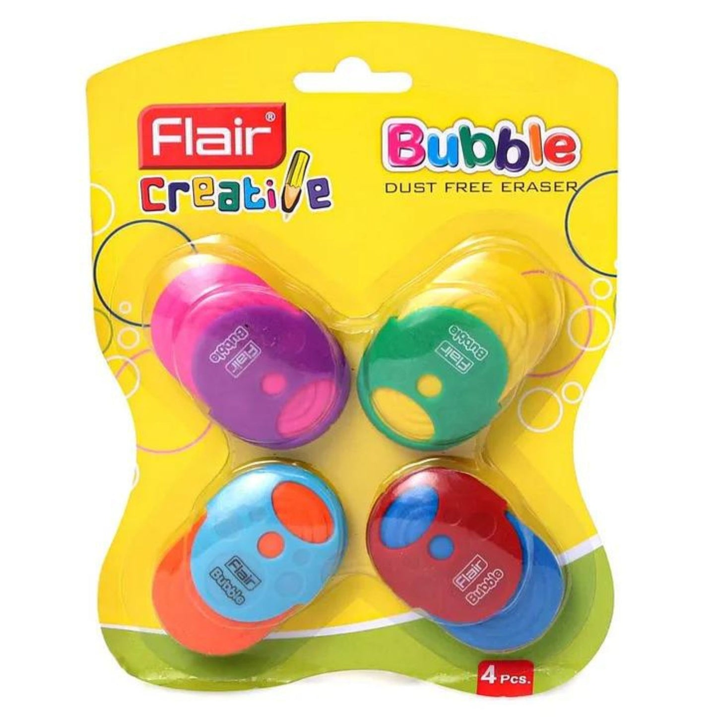 Flair creative bubble Eraser ( Pack of 2)